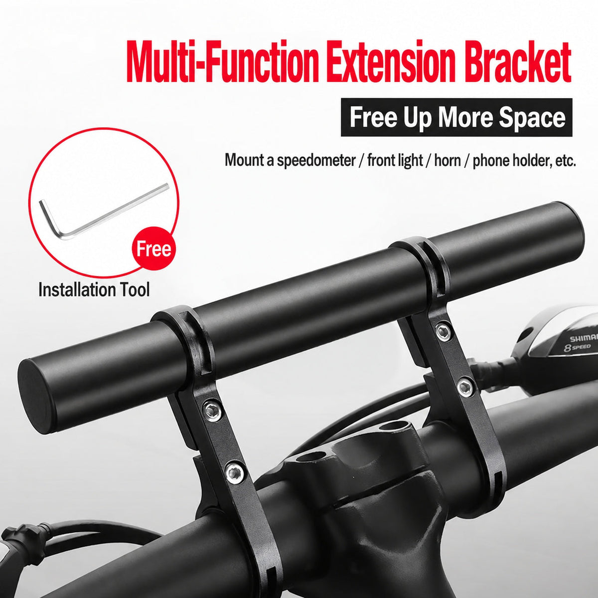 Handlebar Extension Mount for E-Scooters & Bikes