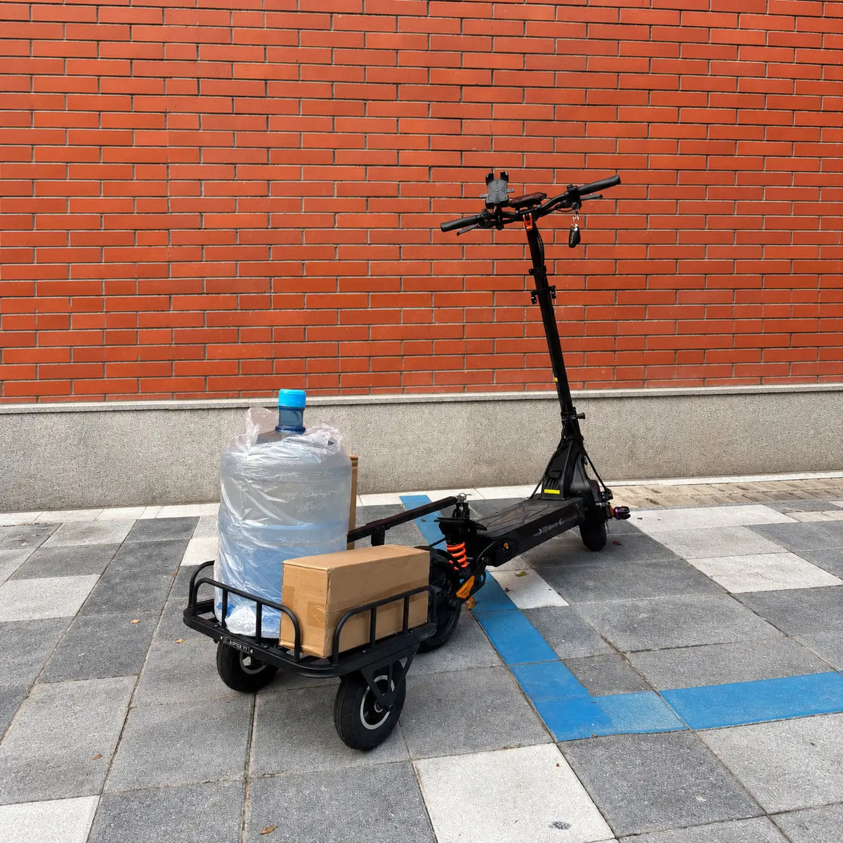 Remorca de marfă JOFEN T1 pentru e-scootere, cu încărcătură mare
