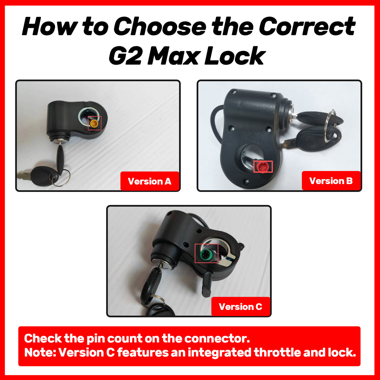 KuKirin G2 Pro G2 Max Ignition Lock (EU23 Version) Type A