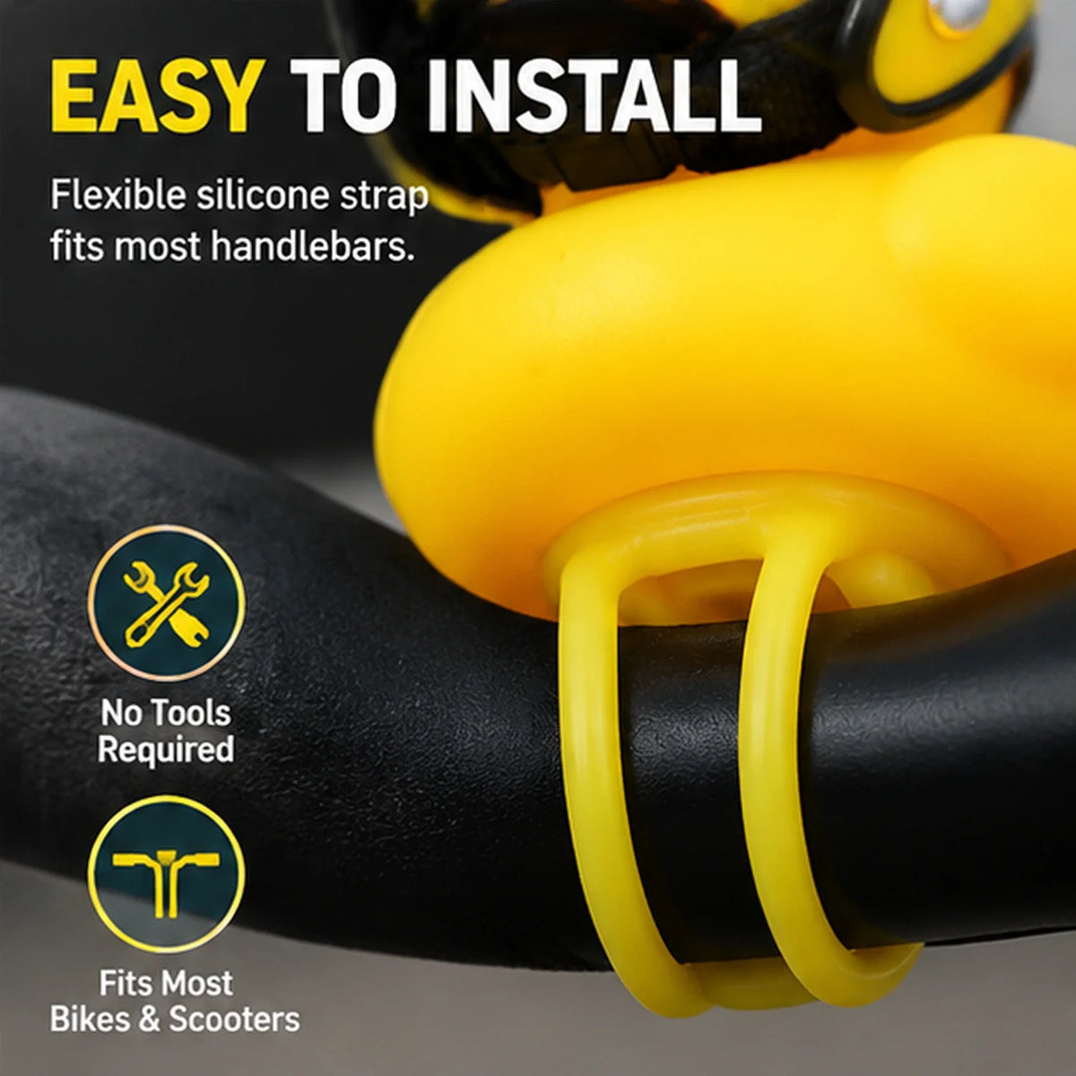 Décoration de guidon pour mini scooter canard avec hélice lumineuse rotative, compatible avec les e-scooters et les vélos
