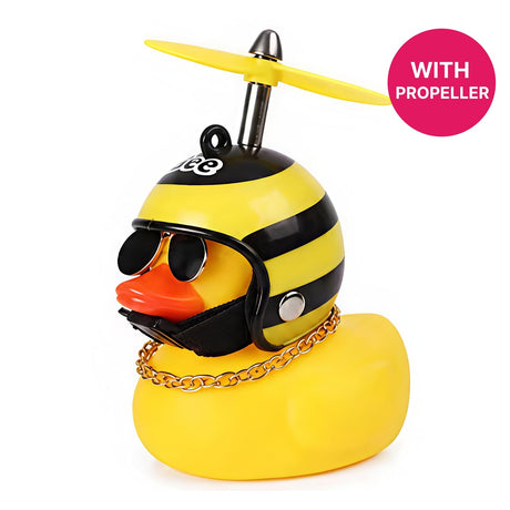 Mini Duck Scooter Handlebar Decor with Spinning Propeller Light for E-Scooters & Bikes