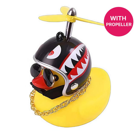 Mini Duck Scooter Handlebar Decor with Spinning Propeller Light for E-Scooters & Bikes