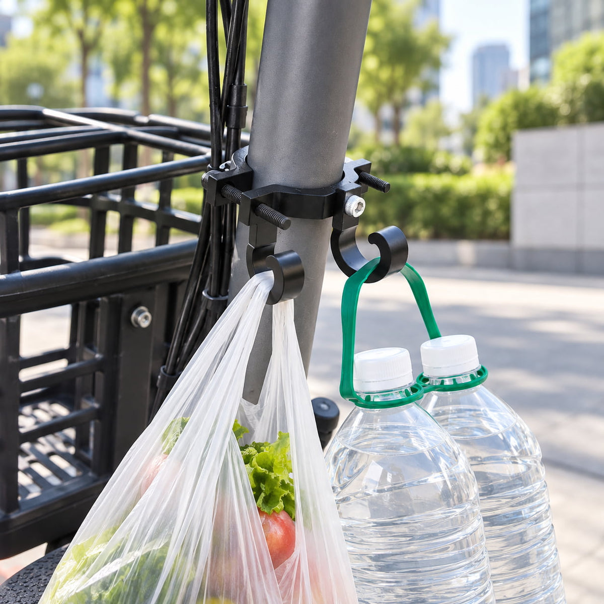 Gancho de transporte metálico universal para scooters eléctricos y bicicletas