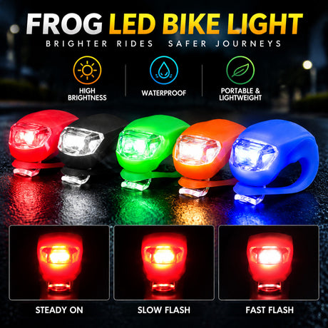 Universal Frog LED Rear Safety Light for Electric Scooters & Bicycles