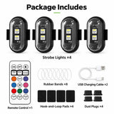 Luz estroboscópica LED con control remoto, recargable y inalámbrica para patinetes/bicicletas eléctricas