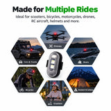 Luz estroboscópica LED con control remoto, recargable y inalámbrica para patinetes/bicicletas eléctricas