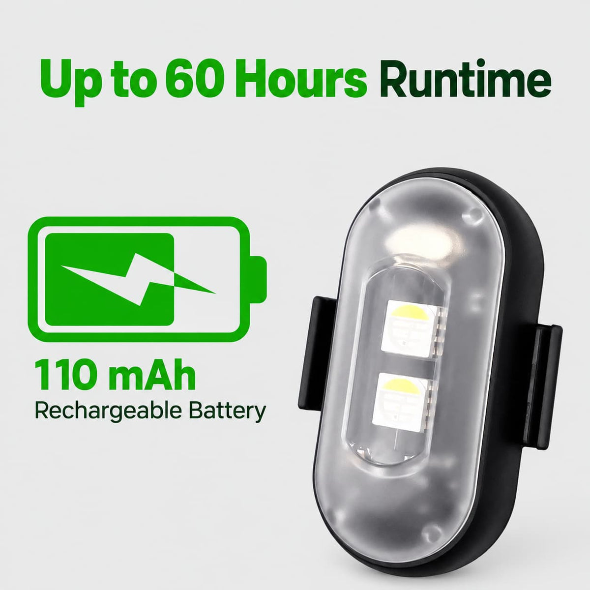 Luz estroboscópica LED con control remoto, recargable y inalámbrica para patinetes/bicicletas eléctricas